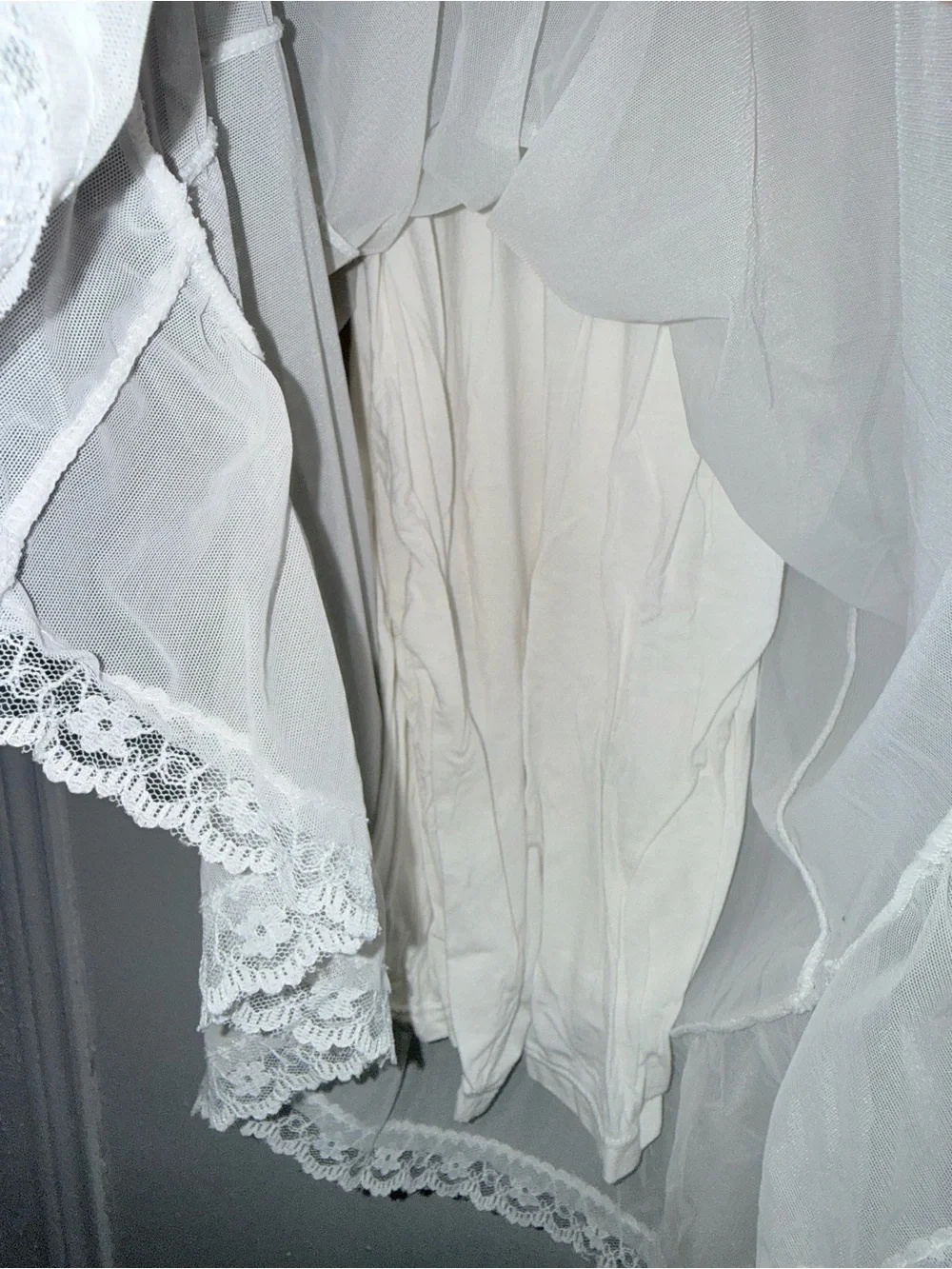 F.G.Y vintage-style sheer long-sleeved nightgown girls dress size 7-8 years